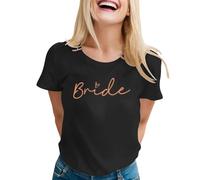 Camiseta de Manga Corta con Cuello Redondo y Estampado de Letras para Mujer, Informal, a la Moda, 1 Pieza # L