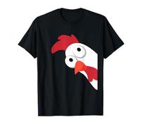 Camiseta de manga corta con diseño de gallo y gallina Camiseta
