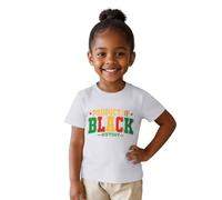 Camiseta de Manga Corta con diseño Inspirador para niñas y Ideal para el de la Historia Negra y Uso Casual Diario