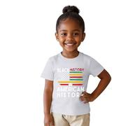 Camiseta de Manga Corta con diseño Inspirador para niñas y Ideal para Ocasiones Informales y celebración del de la Historia Negra (White, 6-7 Years)