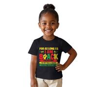 Camiseta de Manga Corta con diseño Inspirador para niñas y Ideal para Ocasiones Informales y celebración del de la Historia Negra