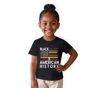 Camiseta de Manga Corta con diseño Inspirador para niñas y Ideal para Ocasiones Informales y celebración del de la Historia Negra (Black, 6-7 Years)