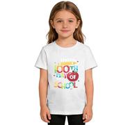 Camiseta de manga corta con estampado de animal para niñas con estampado de lobo para niñas (blanco, 12-13 años)