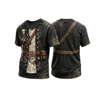 Camiseta de Manga Corta con Estampado gráfico 3D para Hombre, Ideal para Ha | Camiseta Termica Manga Larga Roja Hombre Dia Marcas Fitness Sudadera Burdeos Pijama 50 Elastano Pulpo Amigos Básicos