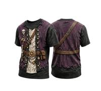 Camiseta de Manga Corta con Estampado gráfico 3D para Hombre, Ideal para Ha | Camiseta Termica Manga Larga Roja Hombre Dia Marcas Fitness Sudadera Burdeos Pijama 50 Elastano Pulpo Amigos Básicos