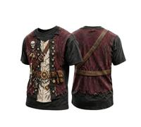 Camiseta de Manga Corta con Estampado gráfico 3D para Hombre, Ideal para Ha | Camiseta Termica Manga Larga Roja Hombre Dia Marcas Fitness Sudadera Burdeos Pijama 50 Elastano Pulpo Amigos Básicos