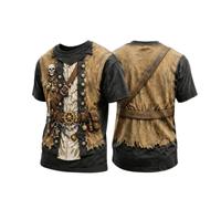 Camiseta de Manga Corta con Estampado gráfico 3D para Hombre, Ideal para Ha | Camiseta Termica Manga Larga Roja Hombre Dia Marcas Fitness Sudadera Burdeos Pijama 50 Elastano Pulpo Amigos Básicos