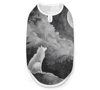 Camiseta de Manga Corta con Estampado gráfico y Estampado de Wolf Ancient Castle Full Moon Dog Clothes de Secado rápido y Transpirable, Ideal para Gatos.