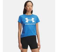 Camiseta de manga corta con logotipo Under Armour Rival para mujer Azul Atlantis / Blanco M