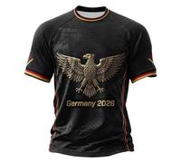 Camiseta de manga corta de Alemania para hombre, diseño retro de verano, camiseta de fútbol con águila del Mundo 2026, camiseta para aficionados al fútbol, camiseta con símbolo de Alemania, camiseta
