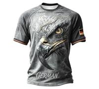 Camiseta de manga corta de Alemania para hombre, diseño retro de verano, camiseta de fútbol con águila del Mundo 2026, camiseta para aficionados al fútbol, camiseta con símbolo de Alemania, camiseta