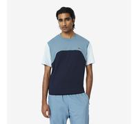 Camiseta de manga corta de algodón en bloques de color Hombre Talla M. Color Azul
