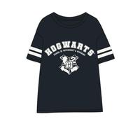 Camiseta de Manga Corta de Harry Potter - Color Negro - Talla M - Elaborado con Algodón 100% de 160 gsm - Estampado con el Escudo de la Casa de Hogwarts - Producto Original Diseñado en España