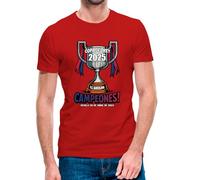 Camiseta de Manga Corta del Barcelona Campeón de la Copa del Rey 2024-2025 Estilo cómic (11- Camiseta Talla S)(Roja Manga Corta)