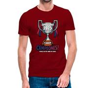 Camiseta de Manga Corta del Barcelona Campeón de la Copa del Rey 2024-2025 Estilo cómic (12- Camiseta Talla M)(Granate Manga Corta)
