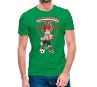 Camiseta de Manga Corta Goku del Athletic de Bilbao Campeón de la Copa del Rey 2023-2024 (14- Camiseta Talla XL)(Verde Manga Corta)