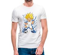 Camiseta de Manga Corta Goku R.Madrid 25-26 (11- Camiseta Talla S)(Blanca Manga Corta)