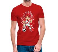 Camiseta de Manga Corta Goku Rayo Vallecano 25-26 (12- Camiseta Talla M)(Roja Manga Corta)
