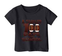 Camiseta de manga corta holgada con cuello redondo y estampado informal a la moda para niño y niña Danza Del Vientre Top (Black, 4-5 Years)