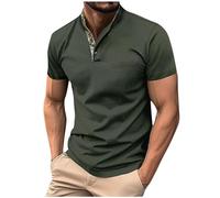 Camiseta de Manga Corta Hombre 2024 Polo Camisa Verano Color sólido Casual Cuello en V Botones Oficina Negocios Moda Original Deportivos Golf Slim Fit T-Shirt Basic Tops tee
