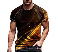 Camiseta de Manga Corta Hombre 3D Estampado Moda Camisa Verano Casual Cuello Redondo T-Shirt Fiesta Basic Algodón Deportivos Jogging Gym Tops Cómodo Slim Fit tee Talla Grande 2025