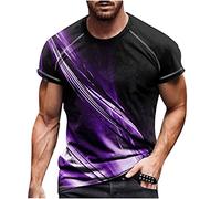 Camiseta de Manga Corta Hombre 3D Estampado Moda Camisa Verano Casual Cuello Redondo T-Shirt Fiesta Basic Algodón Deportivos Jogging Gym Tops Cómodo Slim Fit tee Talla Grande 2025
