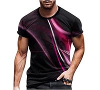 Camiseta de Manga Corta Hombre 3D Estampado Moda Casual Camisa Verano Cuello Redondo T-Shirt Original Fiesta Basic Algodón Deportivos Jogging Gym Tops Cómodo Slim Fit tee Talla Grande 2025