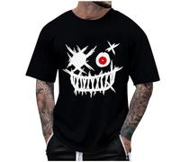 Camiseta de Manga Corta Hombre Estampado Divertido Moda Camisa Verano Cuello Redondo Deportivos Jogging Casual T-Shirt Original Fiesta Trend Algodón Gym Tops Suelto Cómodo tee Talla Grande
