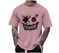Camiseta de Manga Corta Hombre Estampado Divertido Moda Camisa Verano Cuello Redondo Deportivos Jogging Casual T-Shirt Original Fiesta Trend Algodón Gym Tops Suelto Cómodo tee Talla Grande
