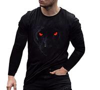 Camiseta de Manga Corta Hombre Moda 3D León Animal impresión Camisa Casual Verano Original T-Shirt Cuello Redondo Fiesta Basic Deportivos Jogging Tops tee Slim Fit Talla Grande
