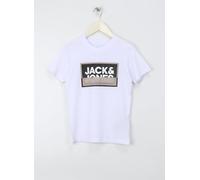 Camiseta de Manga Corta Infantil Jack & Jones Logan Blanco