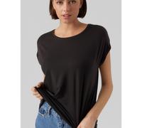 VERO MODA Vmava Plain SS Top Gajrs Noos, Camiseta Mujer, Negro, S