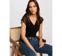 Camiseta de manga corta negro mujer L