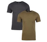 Camiseta de manga corta Next Level para hombre (3600) 1 metal pesado+1 verde militar M