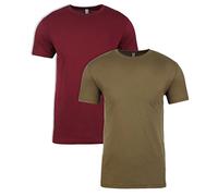 Camiseta de manga corta Next Level para hombre (3600) 1granate + 1verde militar M