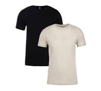Next Level Apparel Camiseta de manga corta 3600 para hombre 1 negro + 1 arena XL