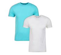Camiseta de manga corta Next Level para hombre (3600) 1tahiti azul+1blanco M