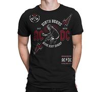 Camiseta de Manga Corta para AC/DC Australiano Hard Rock Dirty Deeds de Color Azul - Negro - Large