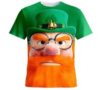 Camiseta de manga corta para el Día de San Patricio, diseño gráfico verde irlandés para las celebraciones de los santos., verde, L