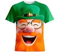 Camiseta de manga corta para el Día de San Patricio, diseño gráfico verde irlandés para las celebraciones de los santos., verde, L