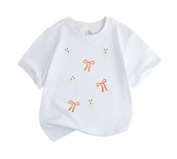 Camiseta de manga corta para Halloween, informal, básica, para niños pequeños y jóvenes, Blanco, 3-4 años