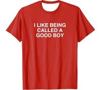 Camiseta de manga corta para hombre, camiseta de ocio con estampado I Like Being Called A Good Boy Cómoda camiseta básica de verano con declaración divertida camiseta informal, Estilo#z04 Rojo, XXL