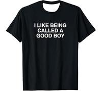 Camiseta de manga corta para hombre, camiseta de ocio con estampado I Like Being Called A Good Boy Cómoda camiseta básica de verano con declaración divertida camiseta informal, Estilo#z01 Negro, L