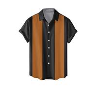 Camiseta de manga corta para hombre, casual, playa, mar, impresión digital 3D, café, M
