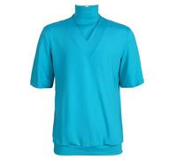 Camiseta de manga corta para hombre, color azul cielo, para cosplay de Steve, azul, M