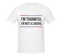 Camiseta de Manga Corta para Hombre con la Frase Agradezco no ser Liberal.
