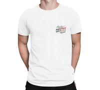 Camiseta de manga corta para hombre, cuello redondo, con estampado divertido e informal, blanco, XL