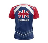 Camiseta de manga corta para hombre, cuello redondo, estampado nacional, bandera de países, camiseta de estilo, ropa deportiva, ocio, moda, artículo para aficionados al aire libre, verano, R Azul