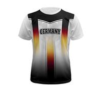 Camiseta de manga corta para hombre, cuello redondo, estampado nacional, bandera de países, camiseta de estilo, ropa deportiva, ocio, moda, artículo para aficionados al aire libre, verano, R negro