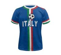 Camiseta de manga corta para hombre, cuello redondo, estampado nacional, bandera de países, camiseta de estilo, ropa deportiva, ocio, moda, artículo para aficionados al aire libre, verano, R azul., XL